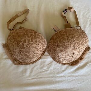 Victoria's Secret Floral Lace Brown Bra